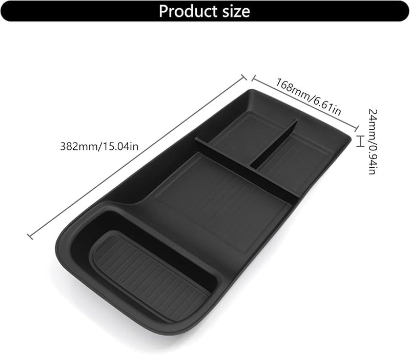 TPE Automotive Center Console Organizer Storage Tray Multiple Compartment Car Accessories - Image 5